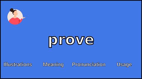 Prove Meaning And Pronunciation Youtube