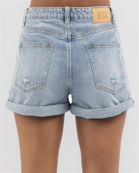 Shop Desu Brandy Denim Shorts In Light Mid Fast Shipping And Easy