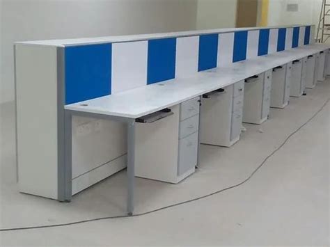 Particle Board Seater Modular Linear Workstation For Corporate