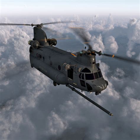 3d Mh 47 Chinook Model