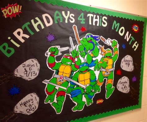 Ninja Turtles Birthday Month Bulletin Board Educational Bb Ra Ralife Bulletinboard