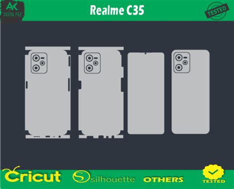 Realme C Skin Vector Template Ak Digital File