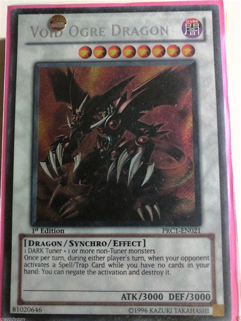 Yu Gi Oh Void Ogre Dragon Prc1 En021 Secret Rare 1st Edition