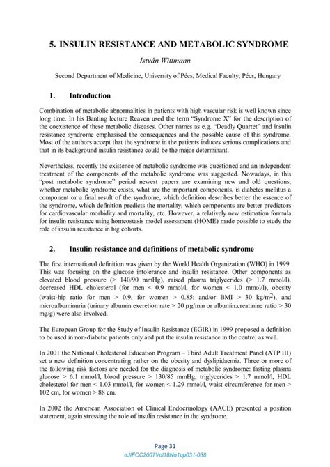 Pdf 5 Insulin Resistance And Metabolic Syndrome · Figure 5 1 The