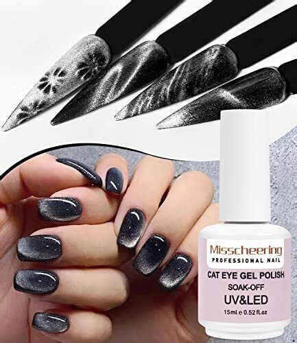 Ml Soak Off D Wide Cat Eye Gel Nail Polish Bright Silver Uv Magnetic