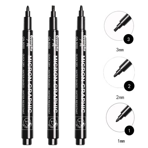 Micro Fineliner Drawing Art Pens Black Fine Line Waterproof Ink Set