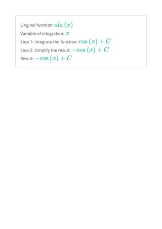 Antiderivative Calculator | PDF