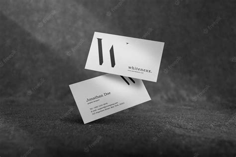 Premium Psd Clean Minimal Business Card Mockup On A Gray Carpet With