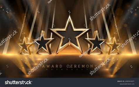 Awards Ceremony Background Dark Corridors Spotlights Stock Vector ...