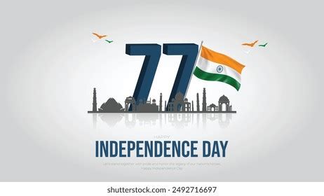 Happy Independence Day Th India Social Stock Vector Royalty Free