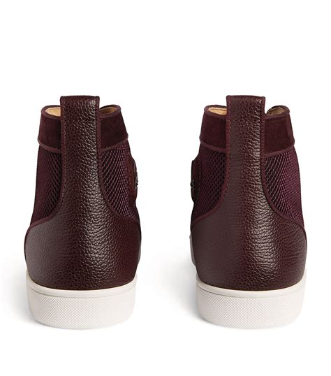 Christian Louboutin Lou Spikes Orlato Leather High Top Sneakers