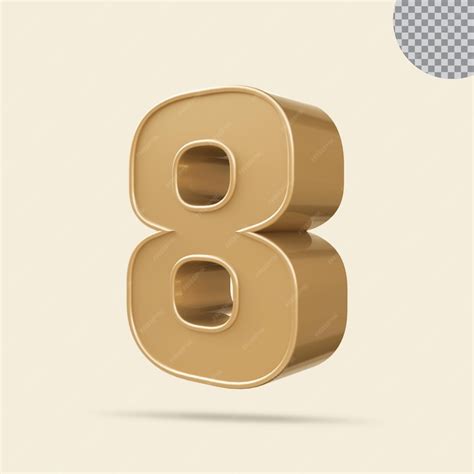 Premium Psd 3d Number Golden Luxury Creative Render