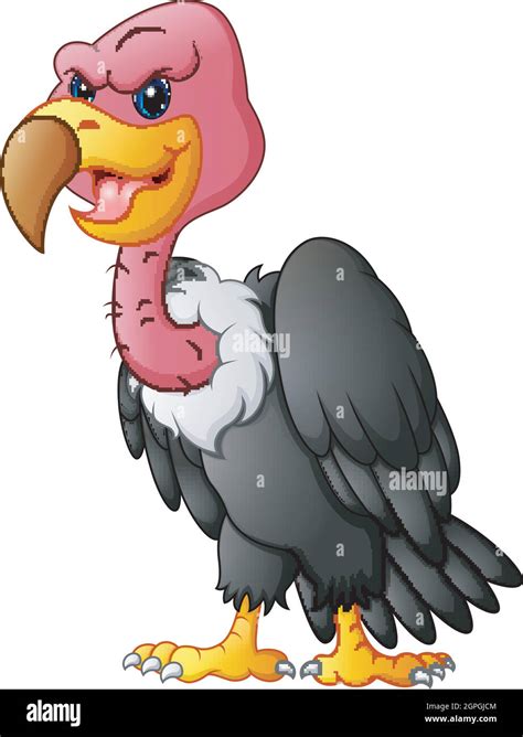 Vector illustration of Cute vulture cartoon Stock Vector Image & Art ...