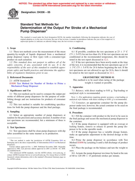 Astm D Standard Test Methods For Determination Of The Output