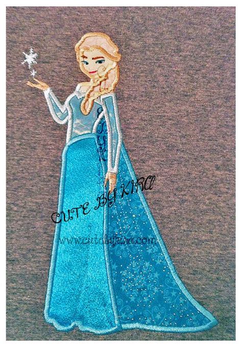 Frozen Cold Queen Elsa Applique Machine Embroidery Design Etsy