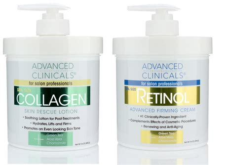 Advanced Clinicals Collagen Cream And Retinol Cream Set Firming