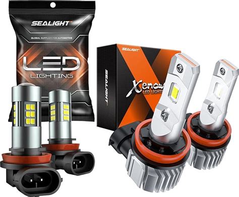 Amazon SEALIGHT H11 H8 H16 LED Fog Light Bulb Bundle 12000LM