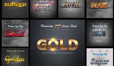 3D Bundle Photoshop Layer Style by mristudio - Sevenstyles