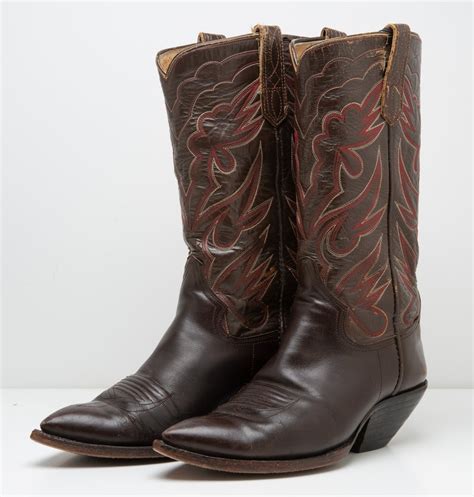 Vitnage — Vitnage Custom Made Texas Brown Leather Cowboy Boots Mens