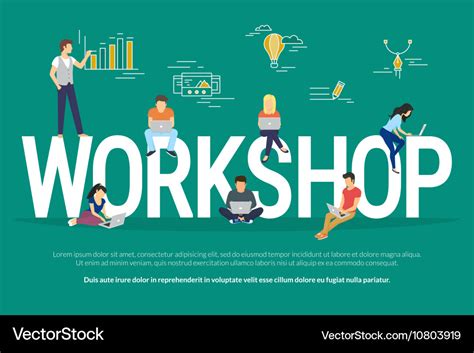 Workshop Concept Royalty Free Vector Image Vectorstock