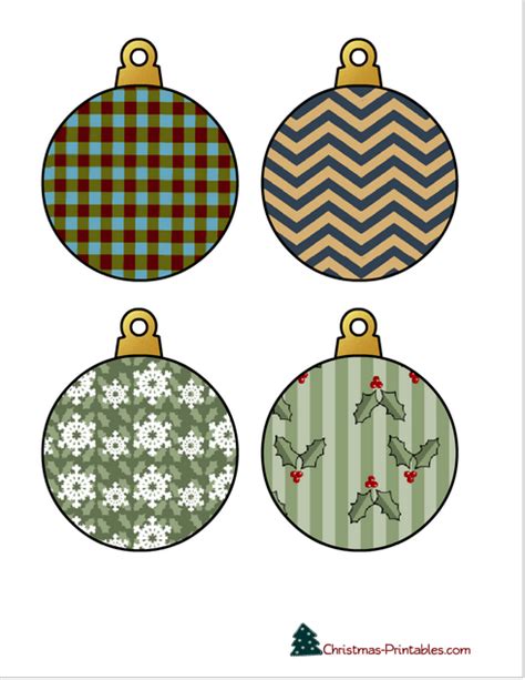 55 Free Printable Christmas Ornaments, Templates and Coloring Pages