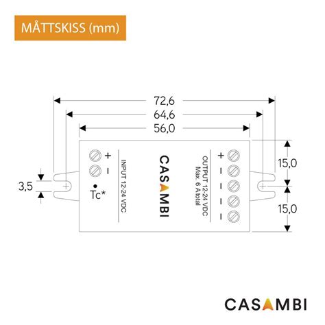 Trådlös dimmer Casambi CBU PWM4 för styrning av LED tejp Ledoteket