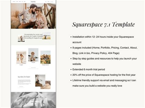 Photography Squarespace Template, Photographer Squarespace 7.1 Website ...