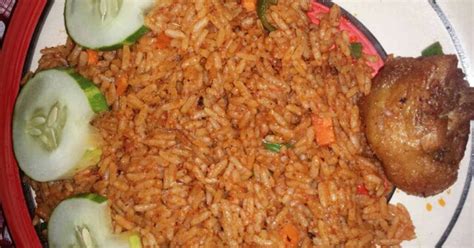 Garnish Jollof Rice And Fried Chicken Recipe By Steve Wealth Abah Cookpad