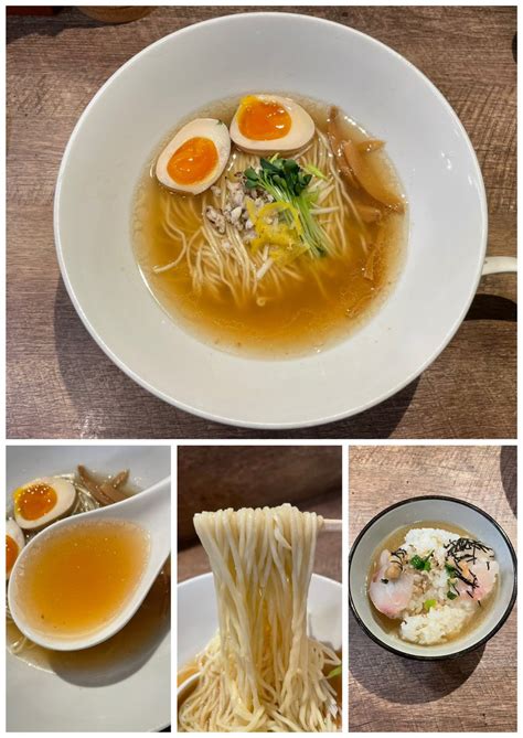 2023 36🤗 【狐狸丸】蒲田 お茶漬けセット淡麗しお＋味玉 宿題店へ初訪麺😋🙌 鯛のほぐし身入りの鯛×鶏の淡麗スープ💯💯😆鯛の上質な