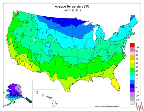 US Temperature Map | Temperature Map of United States