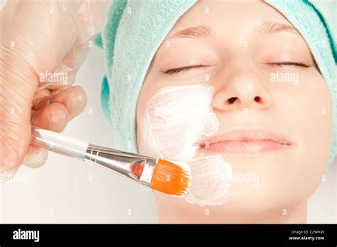 Picture Of A Woman At Spa Procedures Stock Photo Alamy