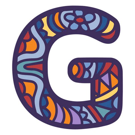 Alphabet Color Mandala G Letter Png And Svg Design For T Shirts