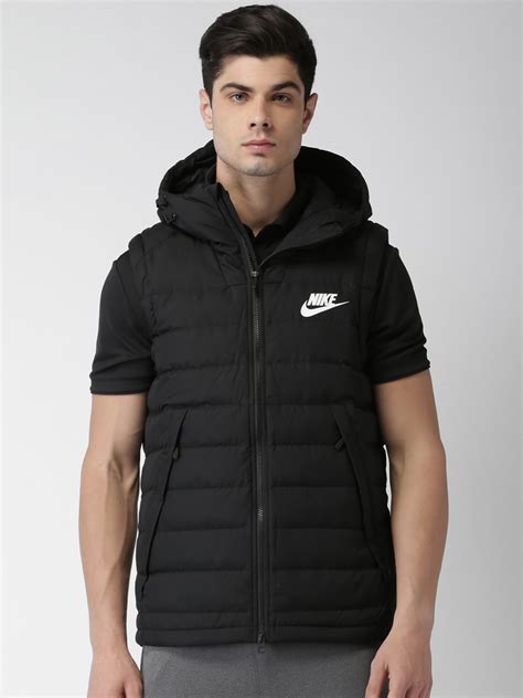 Nike Hooded Puffer Jacket In Black Uk