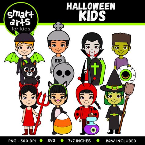 Halloween Kids Clip Art - Educational Clip Arts and Bible Stories