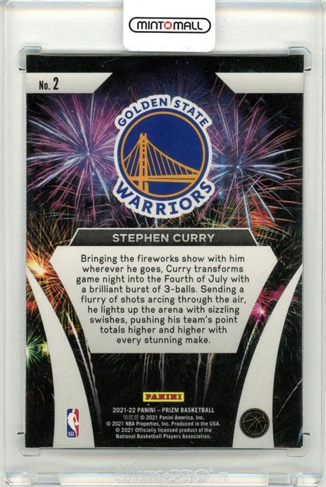 Mint Panini Prizm Stephen Curry Fireworks