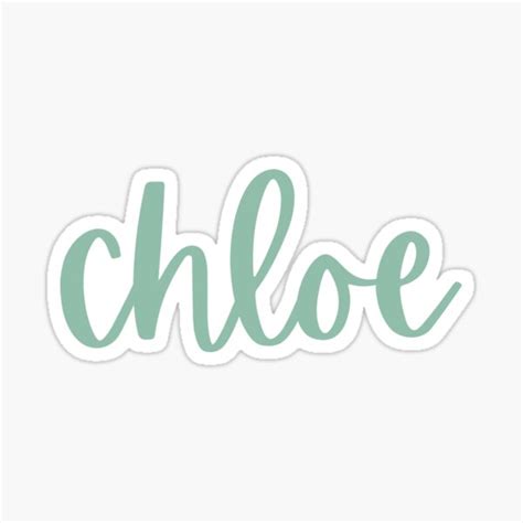 Chloe Name Sage Green Sticker For Sale By Moxsto Redbubble