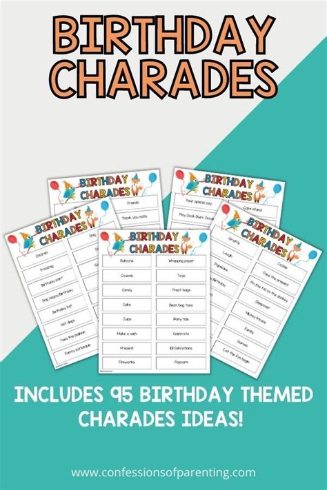 95 Birthday Charades Ideas for Kids