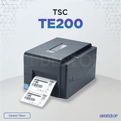 Jual TSC TE200 Printer Cetak Label Resi Marketplace 203 DPI Shopee