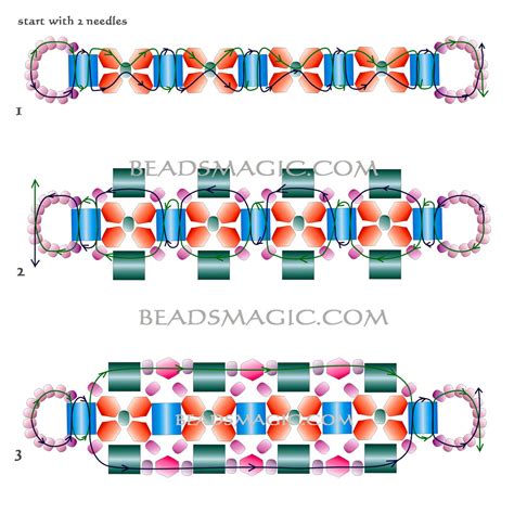 Free Bracelet Beading Patterns Web Free Pattern Video For Bracelet Red Hearts Printable