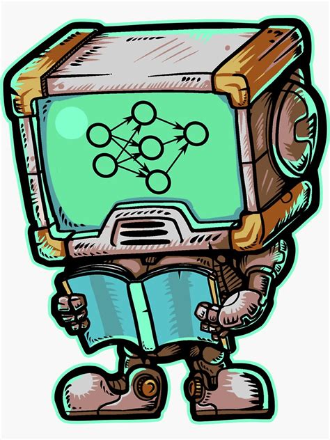 Machine Learning Robot Sticker For Sale By Wuhu Redbubble