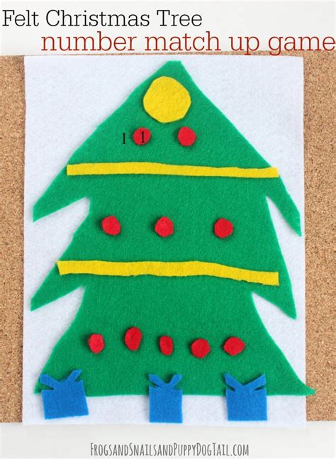 Felt Christmas Tree Number Match Up Fspdt