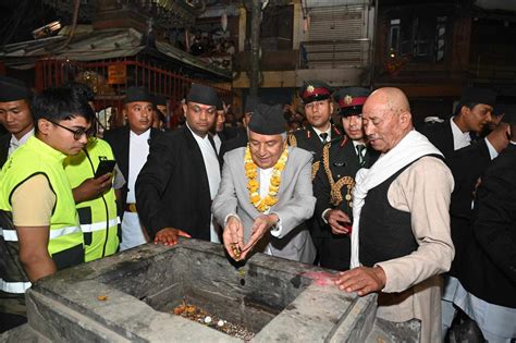 President Paudel Observes Seto Machhindranath Chariot Nepal Samaj