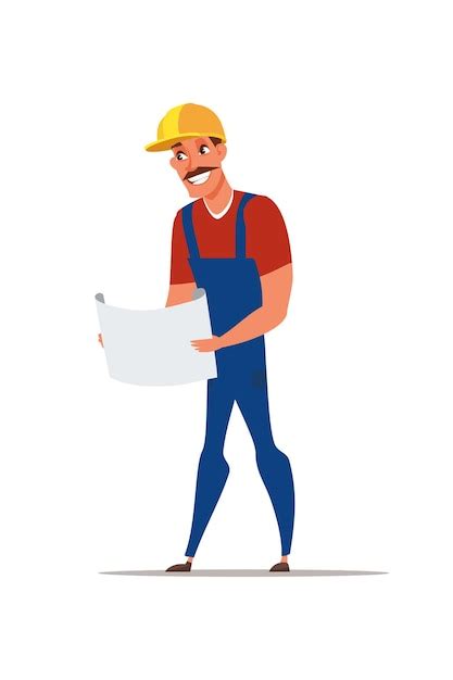 Premium Vector Construction Engineer Illustration