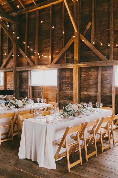 elegant barn wedding reception ideas with lights - EmmaLovesWeddings