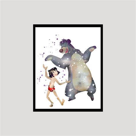 The Jungle Book Mowgli Disney Art Print Digital Files nurser - Inspire Uplift