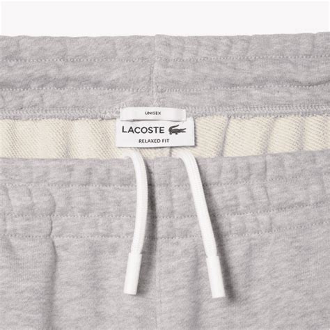 Lacoste Pantalon De Surv Tement Avec Badge Crocodile Gris