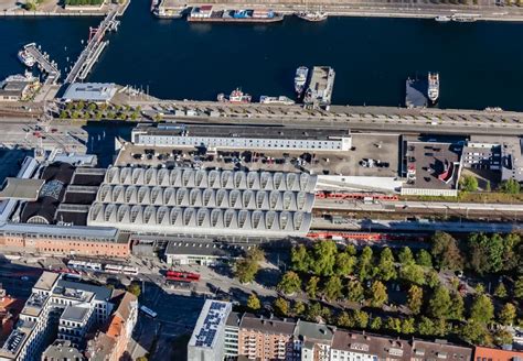 Kiel Aus Der Vogelperspektive Hauptbahnhof Der Deutschen Bahn In Kiel