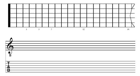 3 Free Printable Blank Guitar Tab And Other Templates