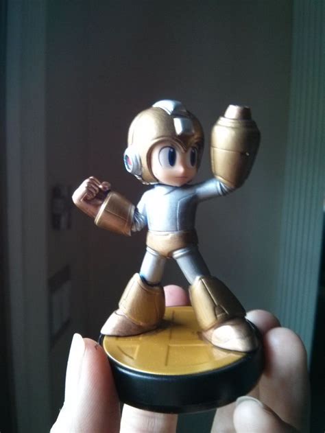 Silver Gold Custom Mega Man Amiibo Mega Man Amiibo Custom