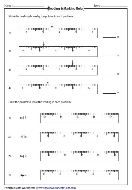 ruler worksheets